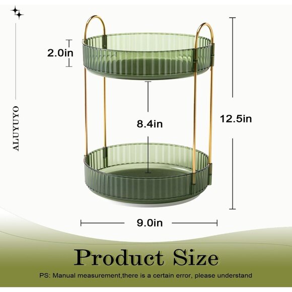 Women's Rotating Makeup Organizer, 360° Spinning Makeup Storage Holder - Picture 3 of 6